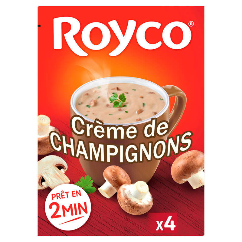 Royco Soupe à la Crème de champignons 4x16g Royco Soupe à la Crème de champignons 4x16g