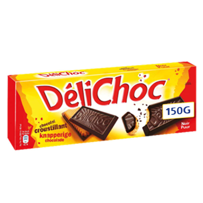 Delacre Biscuits croustillants au chocolat noir 150g Delacre Biscuits croustillants au chocolat noir 150g