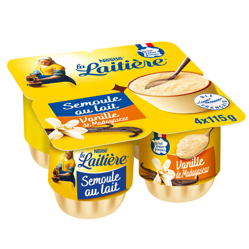 Nestlé La Laitière Semoule Au Lait Vanille 4x115g Nestlé La Laitière Semoule Au Lait Vanille 4x115g
