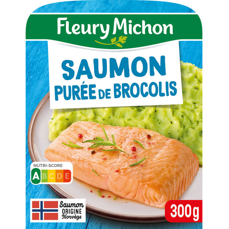 Fleury Michon Filet de Saumon Purée de Brocolis 300g Fleury Michon Filet de Saumon Purée de Brocolis 300g