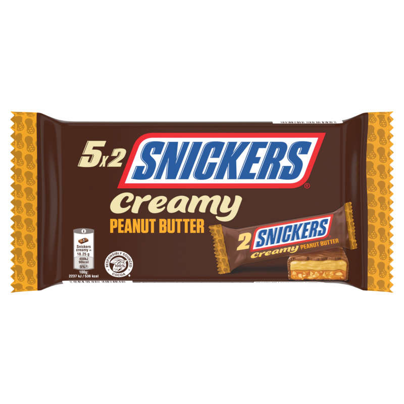 Snickers Creamy Peanut Butter 5x36.5g Snickers Creamy Peanut Butter 5x36.5g