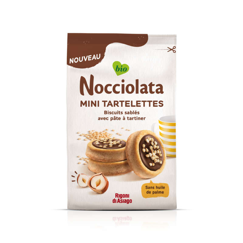 Nocciolata Mini Tartelettes biscuits sablés Bio 250g Nocciolata Mini Tartelettes biscuits sablés Bio 250g