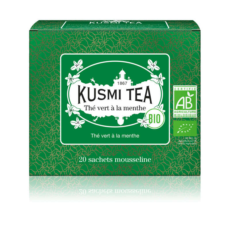 Kusmi Tea Thé Vert à la Menthe Bio x20 Sachets Kusmi Tea Thé Vert à la Menthe Bio x20 Sachets