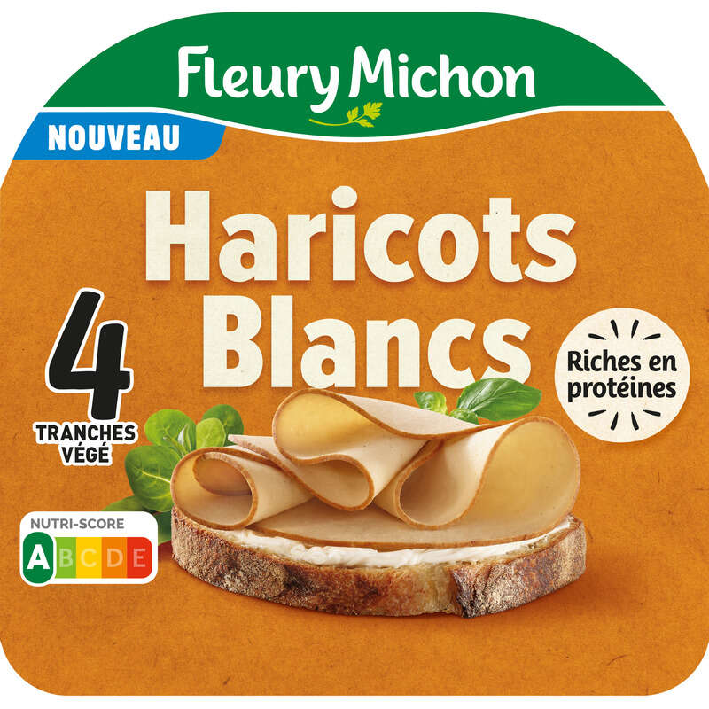 Fleury Michon Tranches Végétales Haricots Blancs x4 120g Fleury Michon Tranches Végétales Haricots Blancs x4 120g