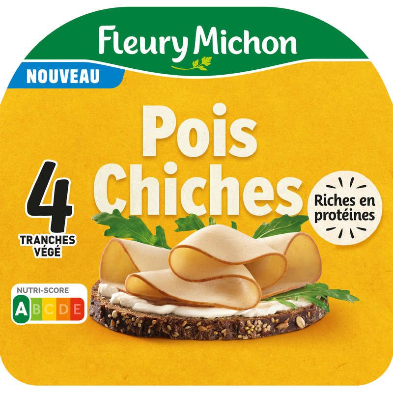 Fleury Michon Tranches de Pois Chiches x4 120g Fleury Michon Tranches de Pois Chiches x4 120g