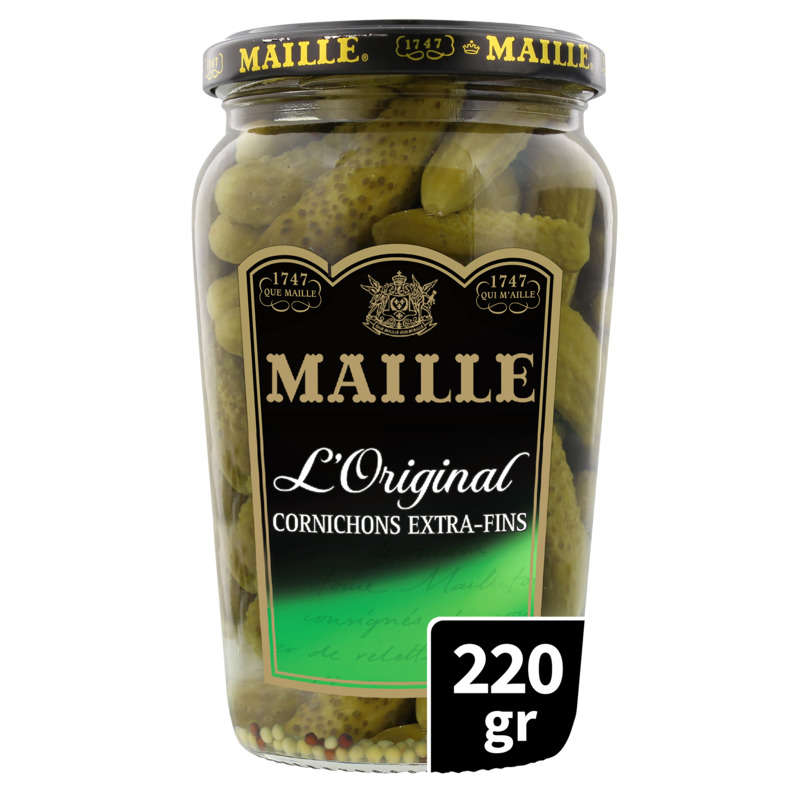 Maille Cornichons Extra-Fins L'Original Bocal 220g Maille Cornichons Extra-Fins L'Original Bocal 220g