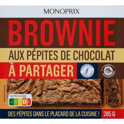 Monoprix Brownie Aux Pépites De Chocolat À Partager 285g Monoprix Brownie Aux Pépites De Chocolat À Partager 285g