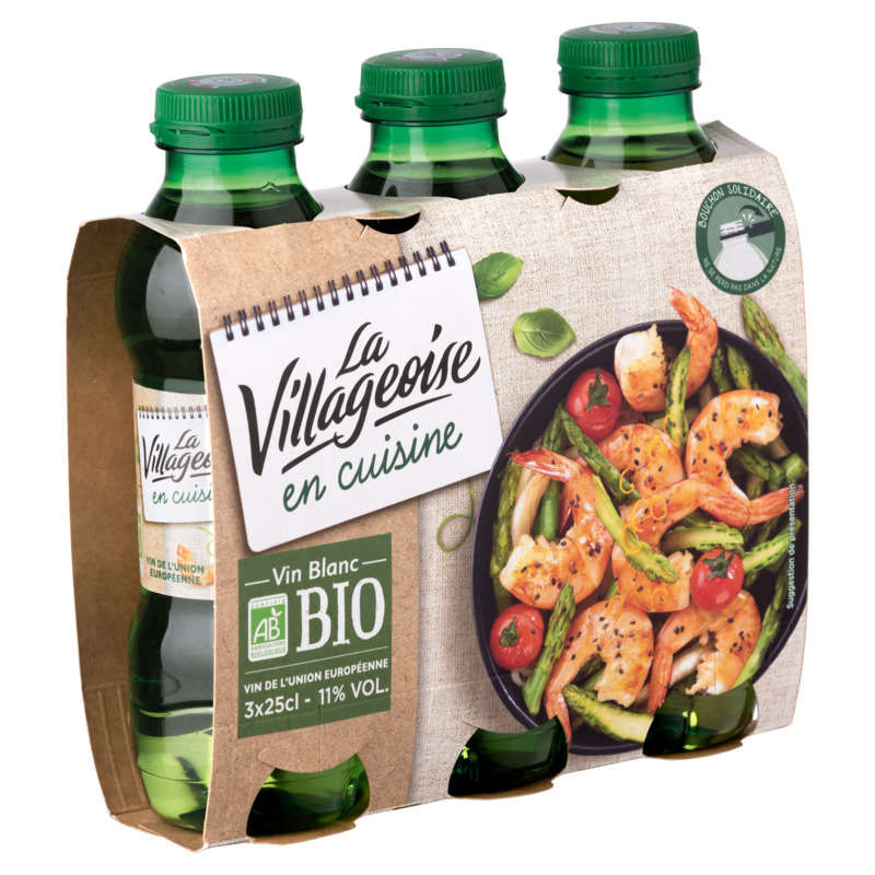 La Villageoise Vin Blanc De Cuisine Bio 3x25cl La Villageoise Vin Blanc De Cuisine Bio 3x25cl