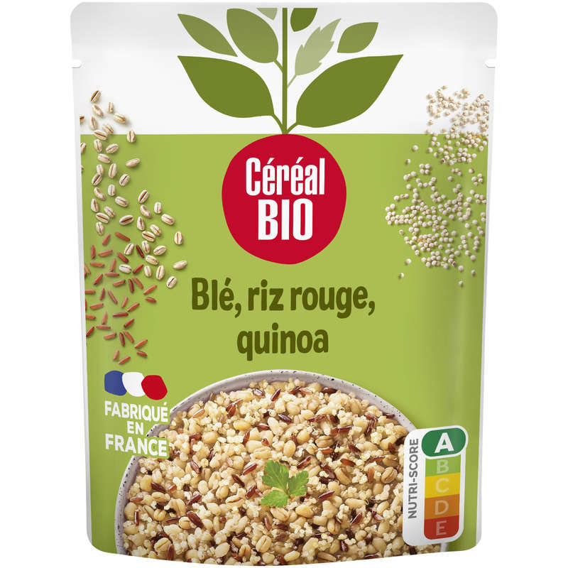 Céréal Bio Blé Riz rouge Quinoa repas express 220g Céréal Bio Blé Riz rouge Quinoa repas express 220g