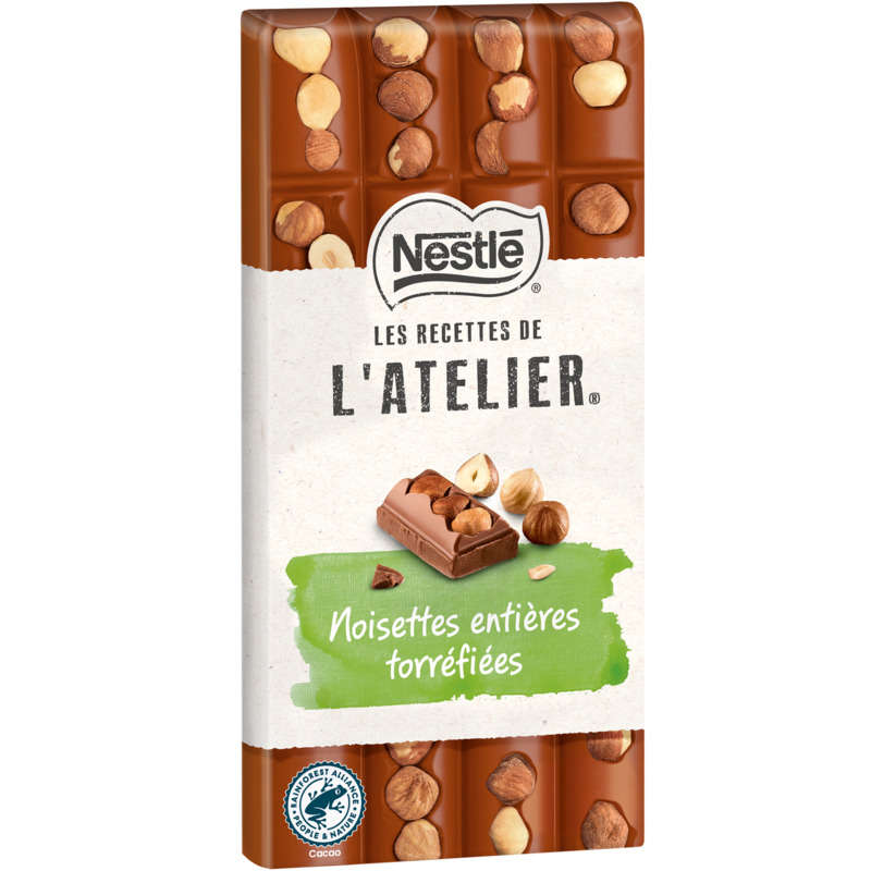 Nestlé L'Atelier Gourmand Chocolat au Lait et Noisettes Entières Torréfiées - Standard Nestlé Dessert Lra Gourmands Lait Noisettes Entieres Torrefiees - Standard