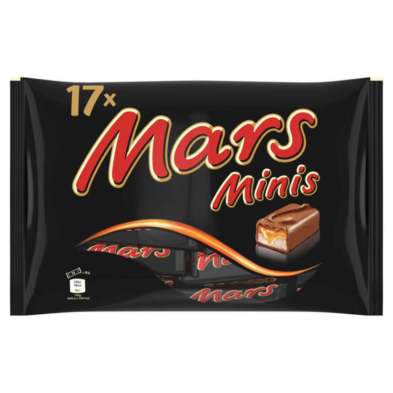 Mars Minis barres chocolatées au caramel 333g Mars minis barres chocolatées au caramel 333g