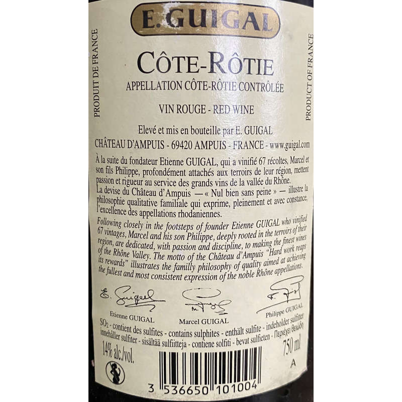 E Guigal Côte Rotie AOP rouge 75cl