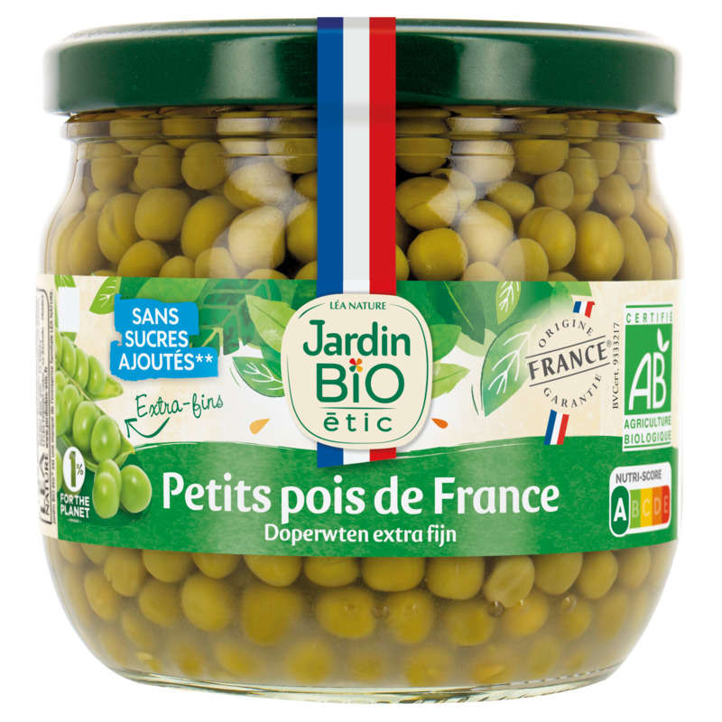 Jardin Bio Petits pois très fins 230g Jardin Bio Petits pois très fins 230g