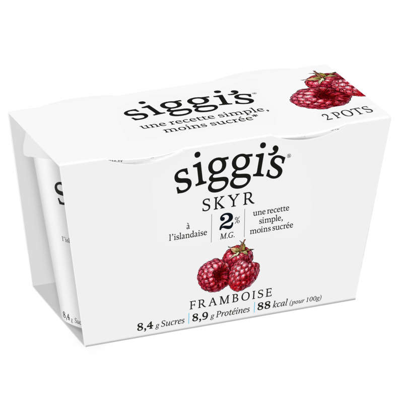 Siggi's Skyr 2% Mg Framboise 2x140g Siggi's Skyr 2% Mg Framboise 2x140g