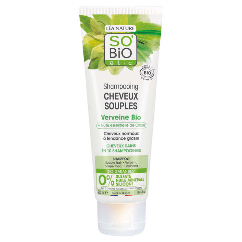 SO'BiO Étic Shampooing Cheveux Souples à la Verveine Bio 250ml SO'BiO Étic Shampooing Cheveux Souples à la Verveine Bio 250ml