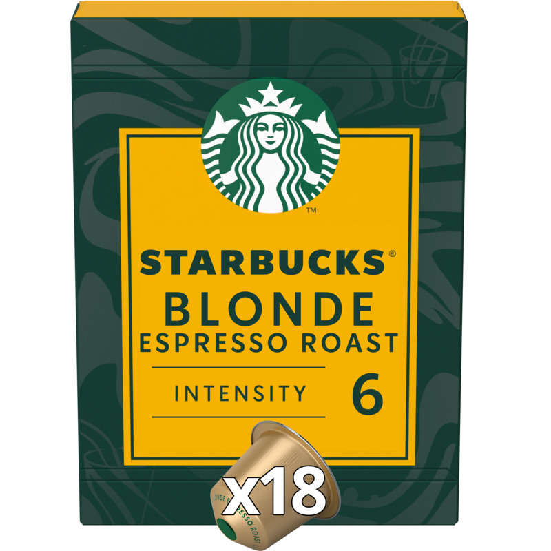 Starbucks By Nespresso Blonde Capsules de café blonde Espresso intensité 6 x18 Starbucks By Nespresso Blonde Capsules de café blonde Espresso intensité 6 x18