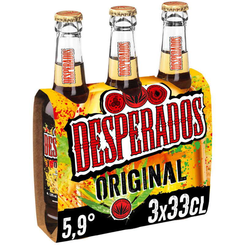 Desperados Bière Aromatisée À L'Agave 5°9 3x33cl Desperados Bière Aromatisée À L'Agave 5°9 3x33cl