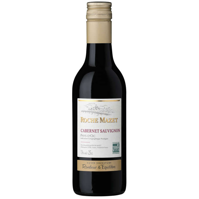 Roche Mazet Cabernet Sauvignon, Vin Rouge De Pays D'Oc, Cuvée Spéciale, 12,5% Vol. 25cl Roche Mazet Cabernet Sauvignon, Vin Rouge De Pays D'Oc, Cuvée Spéciale, 12,5% Vol. 25cl