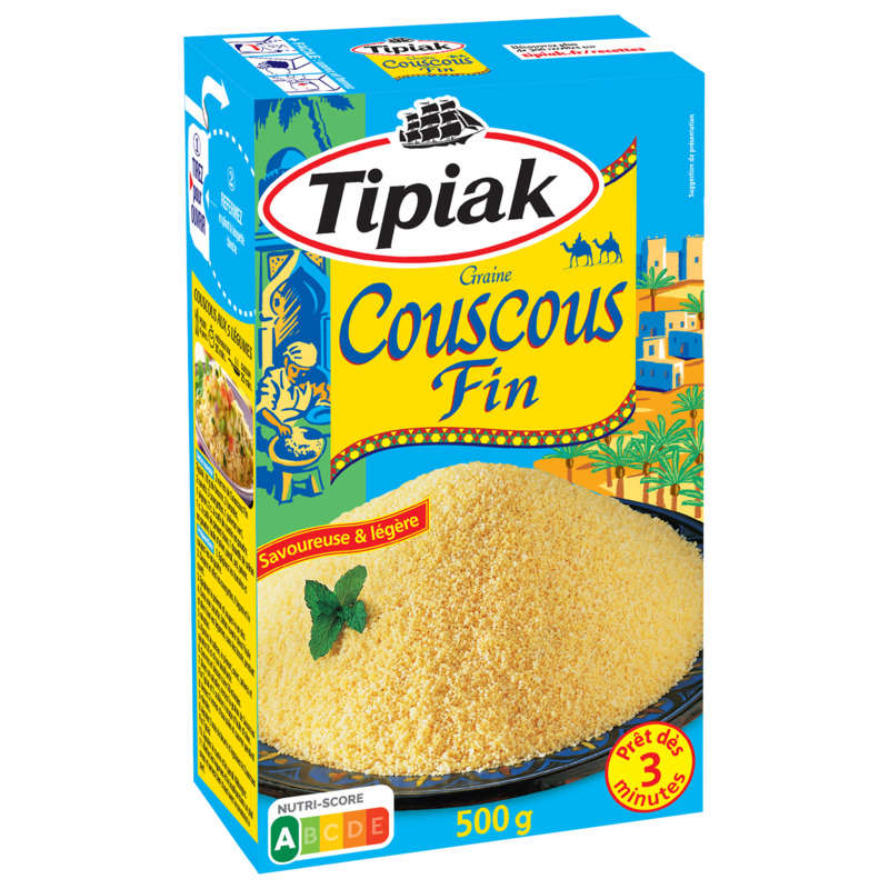 Tipiak Graine De Couscous Fin Prêt En 3Min 500g Tipiak Graine De Couscous Fin Prêt En 3Min 500g