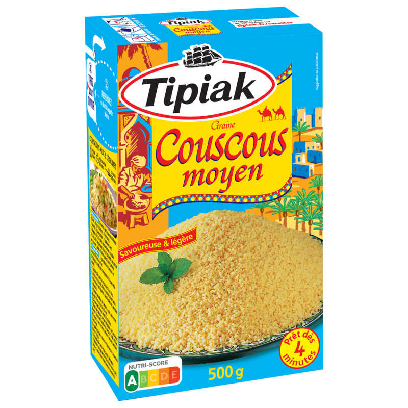 Tipiak Couscous Moyen Prêt En 4Min 500g Tipiak Couscous Moyen Prêt En 4Min 500g