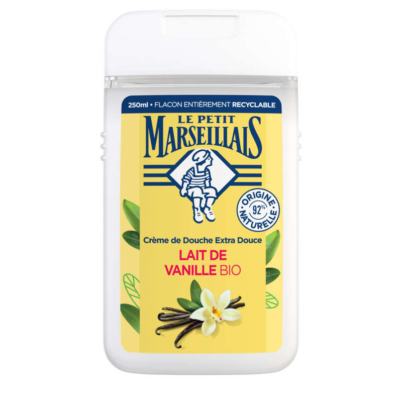 Le Petit Marseillais Crème de Douche lait vanille Bio 250ml Le Petit Marseillais douche lait vanille Bio 250ml