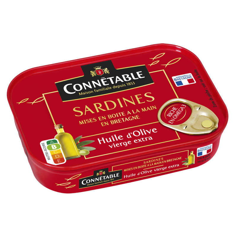 Connétable Sardines À L'Ancinenne À L'Huile D'Olive Vierge Extra 87g Connétable Sardines À L'Ancinenne À L'Huile D'Olive Vierge Extra 87g
