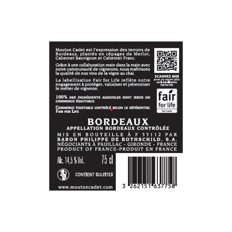 Mouton Cadet Bordeaux Rouge AOP 75cl