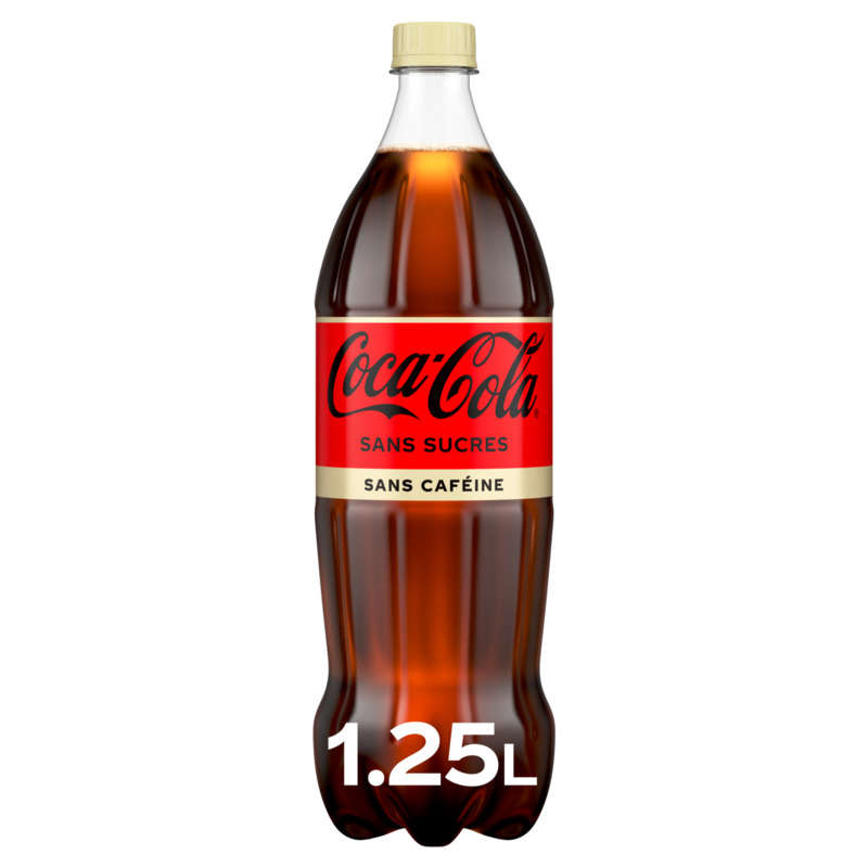 Coca-Cola Sans sucres et sans caféine 1,25L Coca-cola sans sucres sans caféine 1,25L