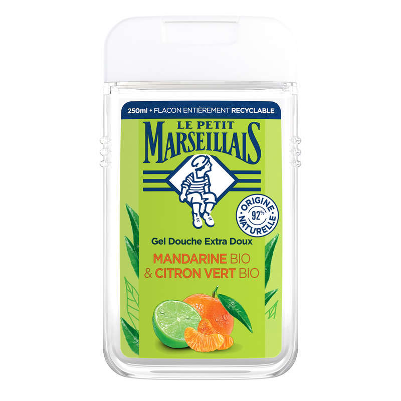 Le Petit Marseillais Gel Douche Extra Doux Mandarine, Citron Vert Bio 250ml Le Petit Marseillais Gel Douche Extra Doux Mandarine, Citron Vert Bio 250ml