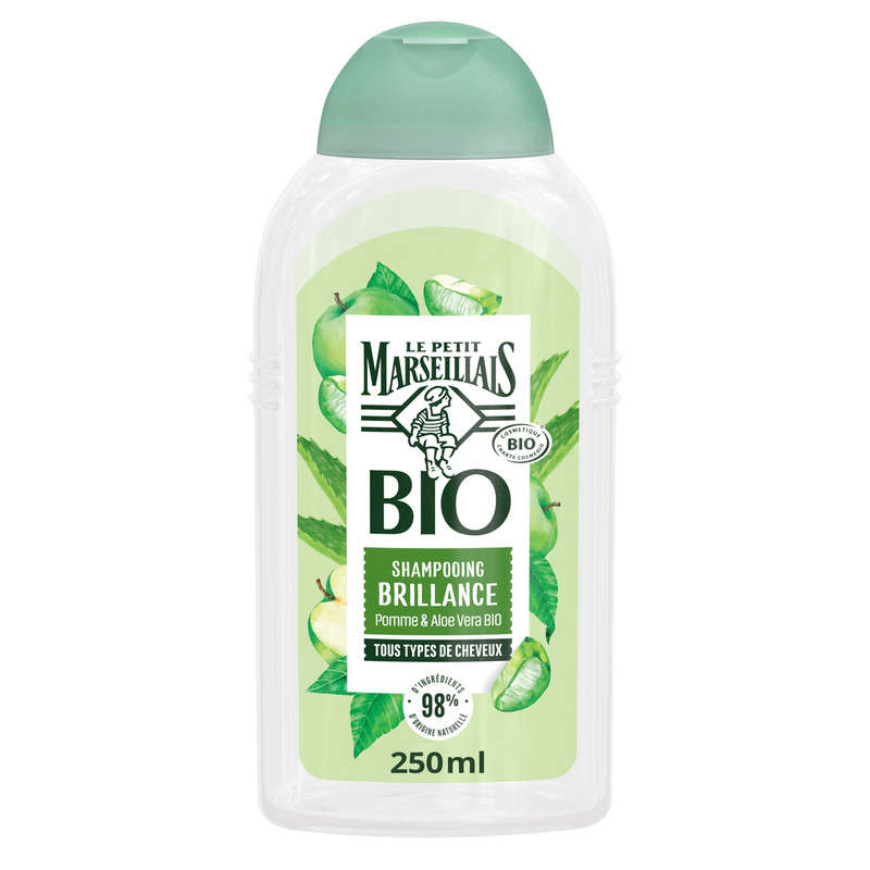 Le Petit Marseillais Shampoing Brillance Pomme & Aloe Vera Bio 250ml Le Petit Marseillais Shampoing Brillance Pomme & Aloe Vera Bio 250ml