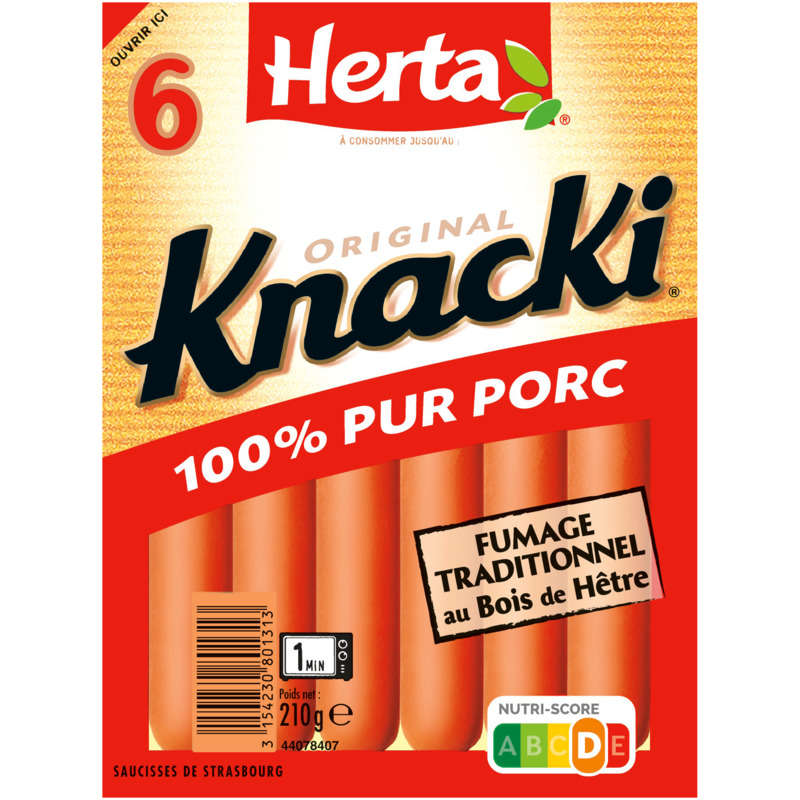 Herta Knacki Original x6 210g Herta Knacki Original x6 210g