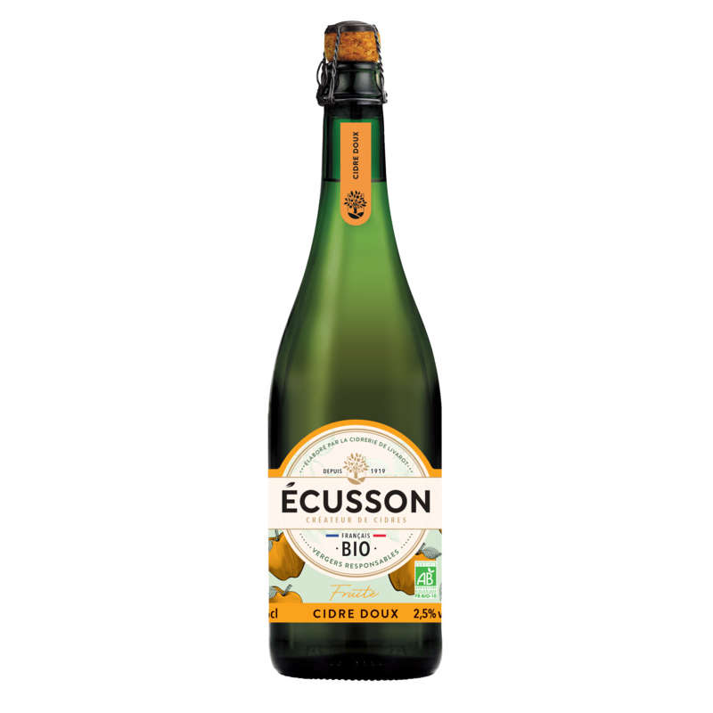 Ecusson Cidre doux Bio 75cl Ecusson Cidre doux Bio 75cl