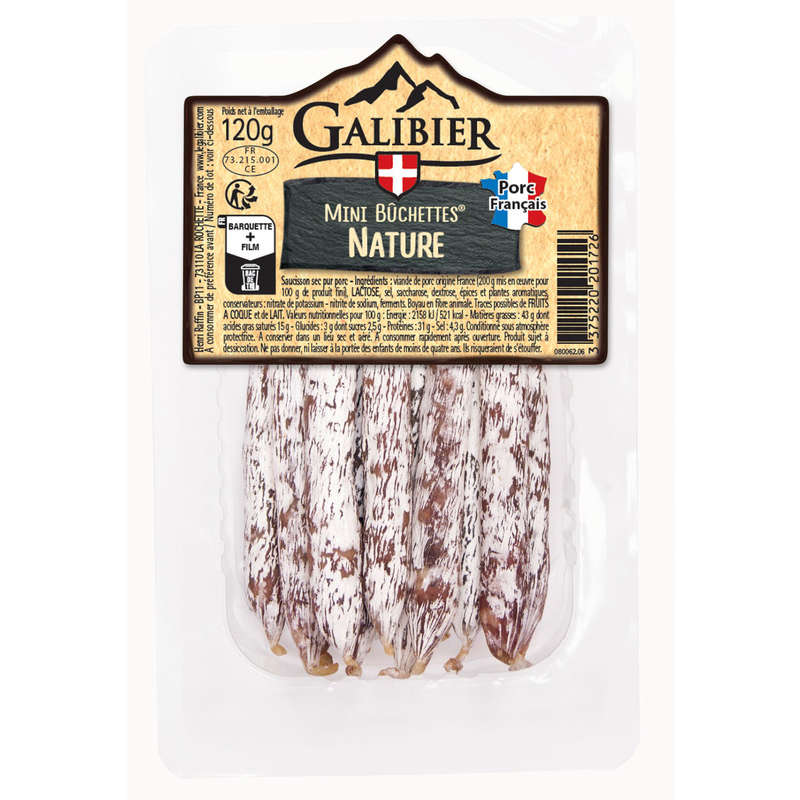 Galibier Mini Bûchettes Nature 120g Le Galibier Mini Buchettes Nature 120g