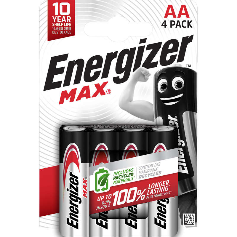 Energizer Piles Alcalines Max Aa/Lr6, Pack de 4 Energizer Piles Alcalines Max Aa/Lr6, Pack de 4