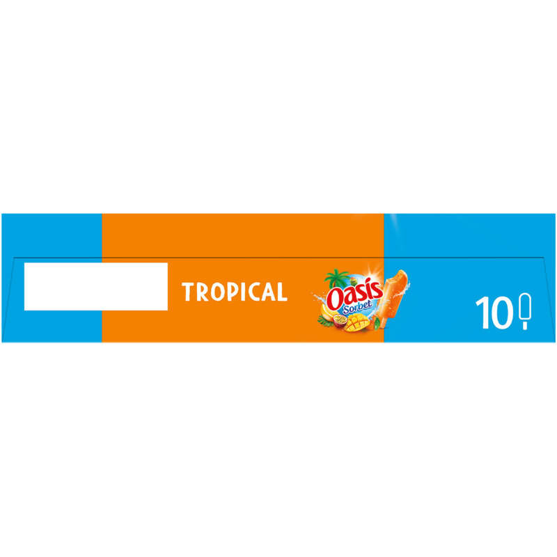 Oasis Sorbet Bâtonnets glacés Cocktail Tropical x10 400g