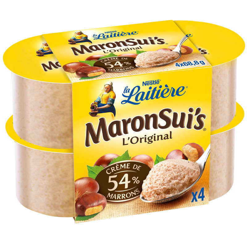 Nestlté La Laitière Maronsui's L'Original Mousse Crème De Marrons 4x68.8g Nestlté La Laitière Maronsui's L'Original Mousse Crème De Marrons 4x68.8g