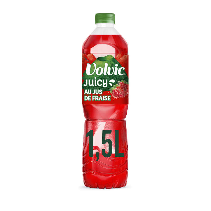 Volvic Juicy Boisson au jus de Fraise 1,5L Volvic Juicy Boisson au jus de Fraise 1,5L