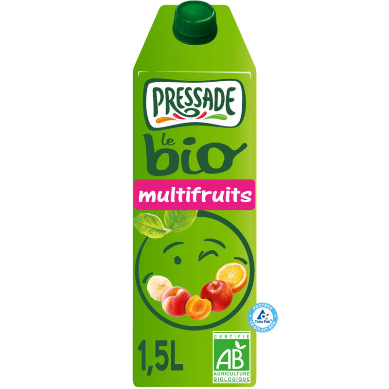 Pressade Nectar de Fruits À Base de Concentrés & Purées de Fruits Bio 1,5L Pressade Nectar de Fruits À Base de Concentrés & Purées de Fruits Bio 1,5L