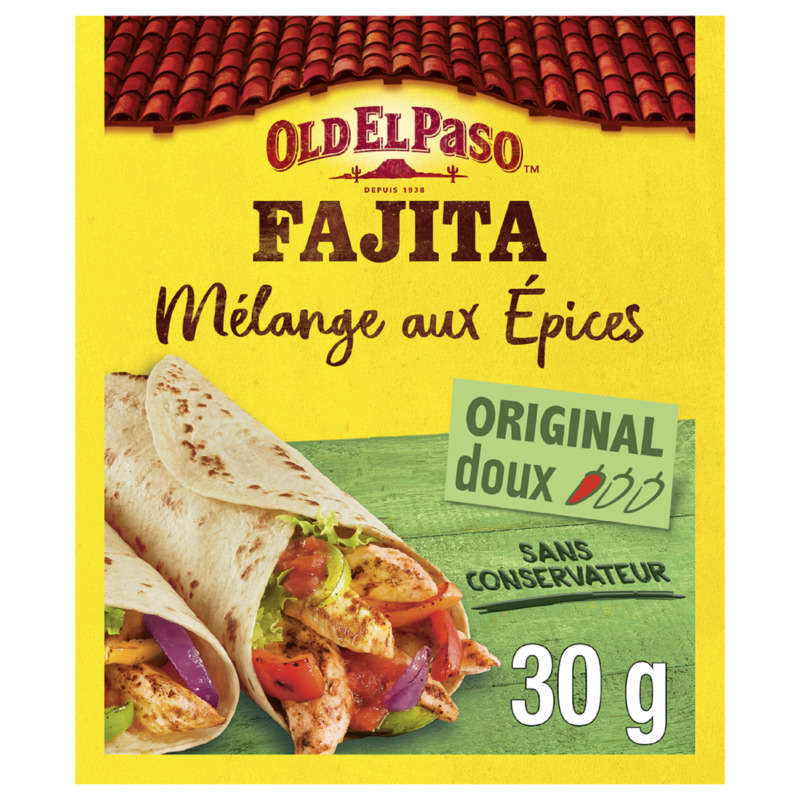Old El Paso Mélange aux Épices Doux pour Fajitas 30g Old El Paso Mélange aux Épices Doux pour Fajitas 30g