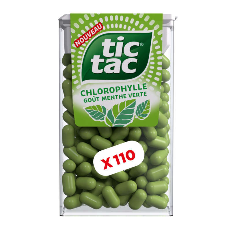 Tic Tac Chlorophylle Goût Menthe Verte x110 Tic Tac Chlorophylle Goût Menthe Verte x110