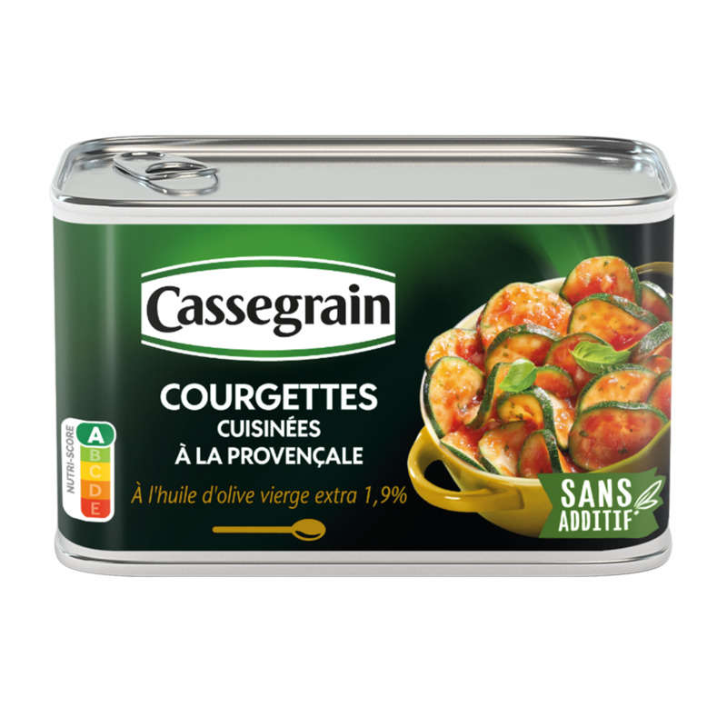 Cassegrain Courgettes Cuisinées à La Provençale 375g Cassegrain Courgettes Cuisinées à La Provençale 375g