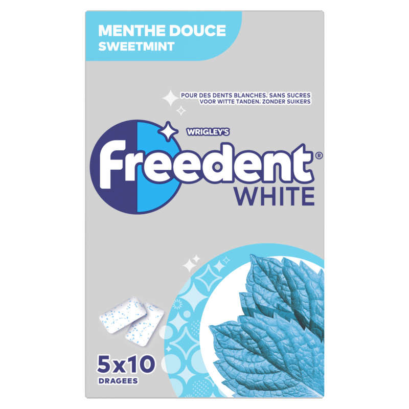 Freedent White Chewing Gum À La Menthe Douce Sans Sucres 70g Freedent White Chewing Gum À La Menthe Douce Sans Sucres 70g