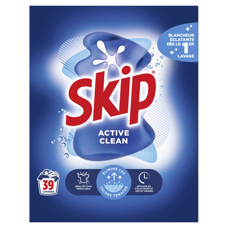 Skip Active Clean Lessive En Poudre 39D Skip Active Clean Lessive En Poudre 39D