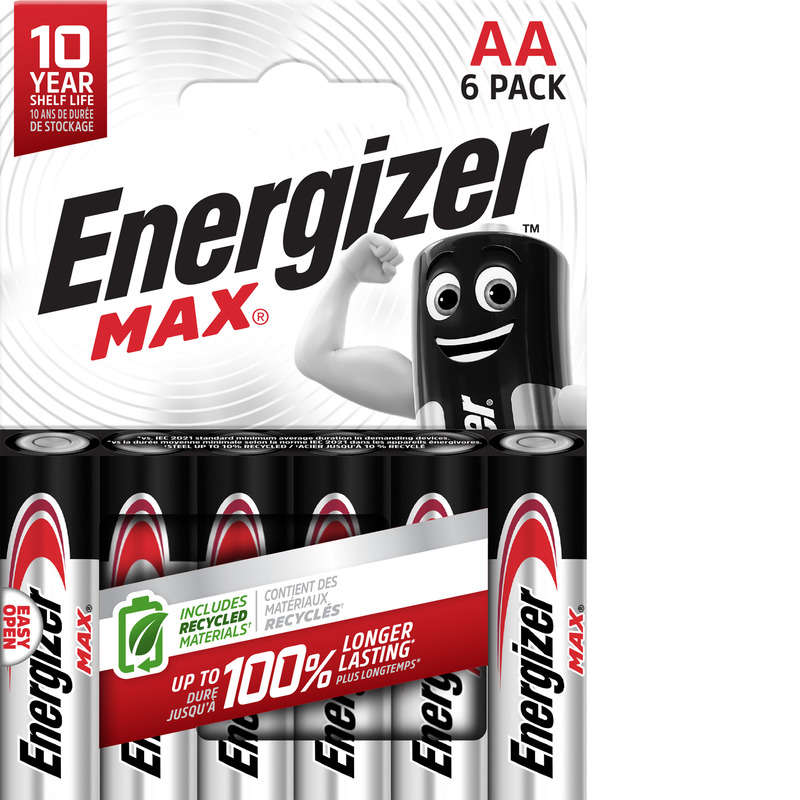 Energizer Piles AlcalinesMax Aa/Lr6, Pack De 6 Energizer Piles AlcalinesMax Aa/Lr6, Pack De 6
