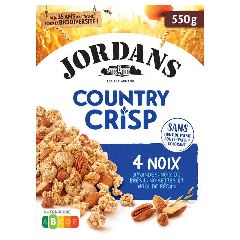 Jordans Céréales Country Crisp 4 Noix 550g Jordans Céréales Country Crisp 4 Noix 550g