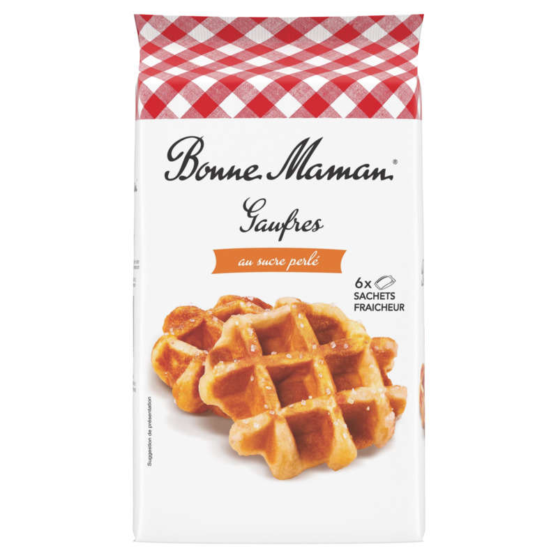 Bonne Maman Gaufres au sucre perlé 6 sachets 300g Bonne Maman Gaufres au sucre perlé 6 sachets 300g