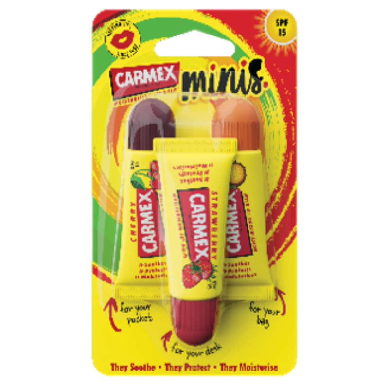 Carmex Minis Baumes à Lèvres SPF15 3*5g Carmex Minis Baumes à Lèvres SPF15 3*5g