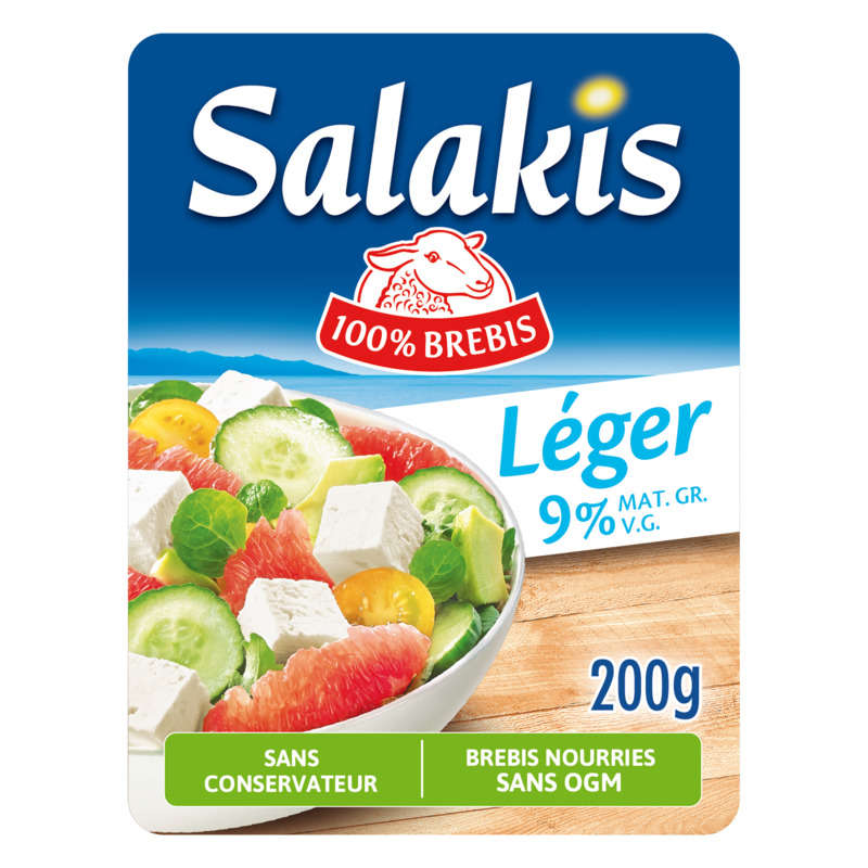 Salakis Fromage au lait de brebis allégée 9%mg 200g Salakis Fromage au lait de brebis allégée 9%mg 200g