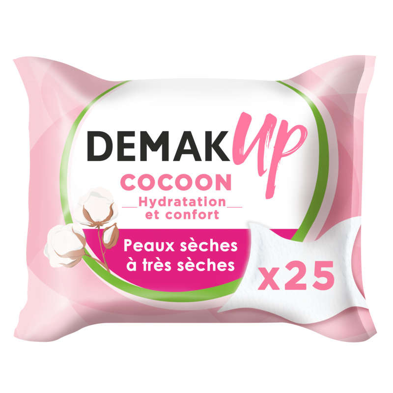 Demak'Up Lingettes Au Lait Démaquillant À L'Amande & Coton x25 Demak'Up Lingettes Au Lait Démaquillant À L'Amande & Coton x25