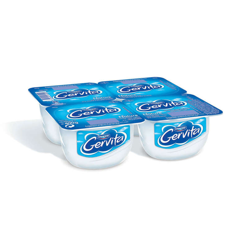 Gervita Fromage Blanc Mousse Nature 4x100g Gervita Fromage Blanc Mousse Nature 4x100g